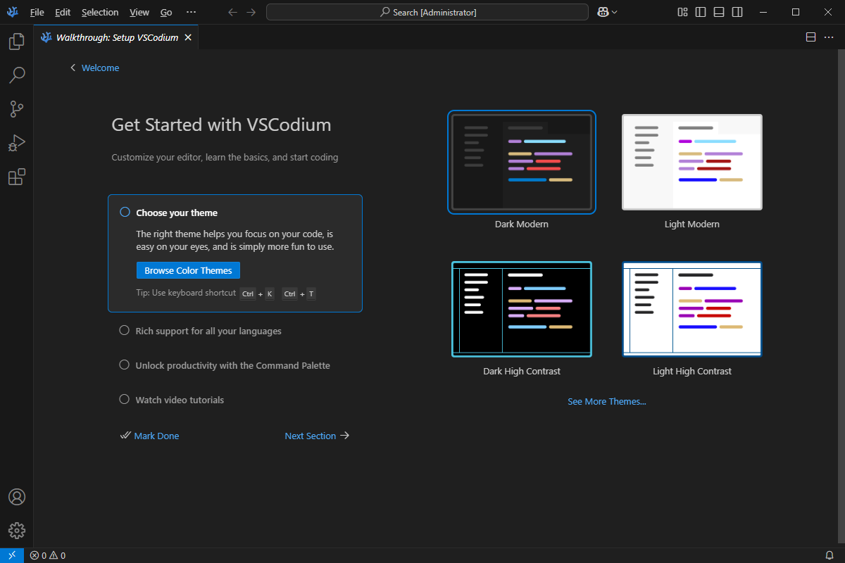 VSCodium(开源代码编辑器) v1.100.33714 中文绿色版